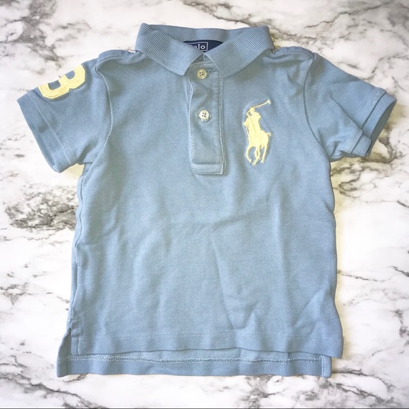 NWT POLO RALPH LAUREN BABY BOYS CLASSIC WHITE LITTLE PONY POLO SHIRT LONG SLEEVE